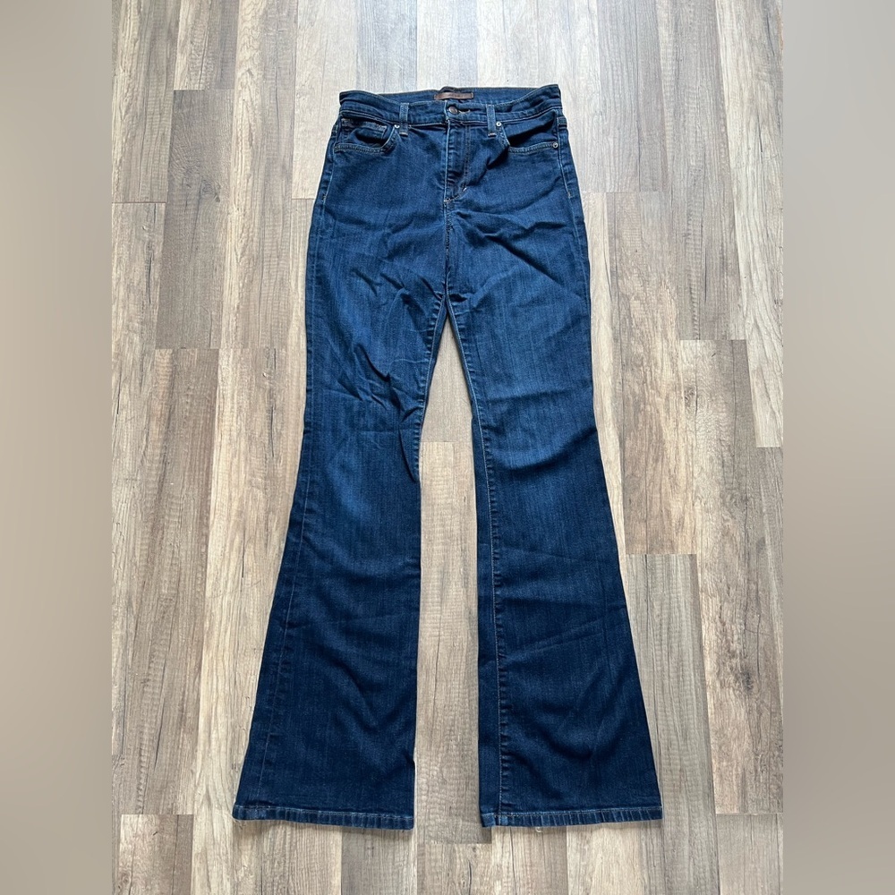 Joe’s Woman’s Dark Wash Sturdy Western High Rise Flare Jeans Size 26 Long